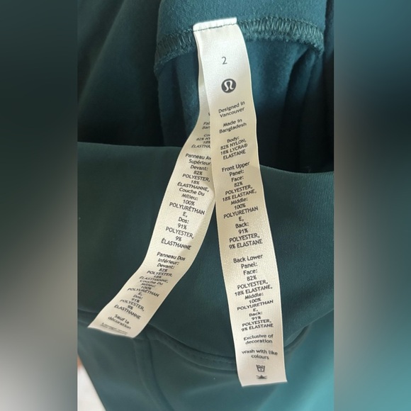 NWT Lululemon Tech Fleece HR Run Tight 28” Sz 2 Green Jasper High-Rise Leggings - Picture 14 of 14